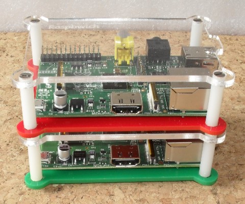 A photograph of a Double-Decker Raspbwich